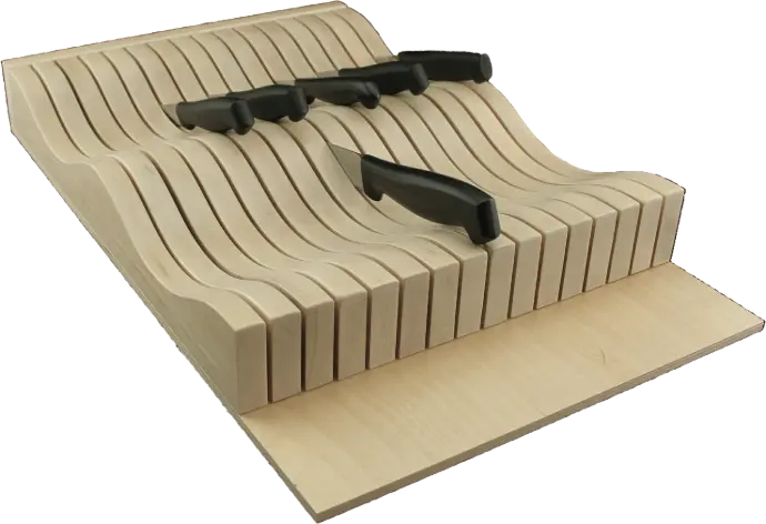 Wood knife block