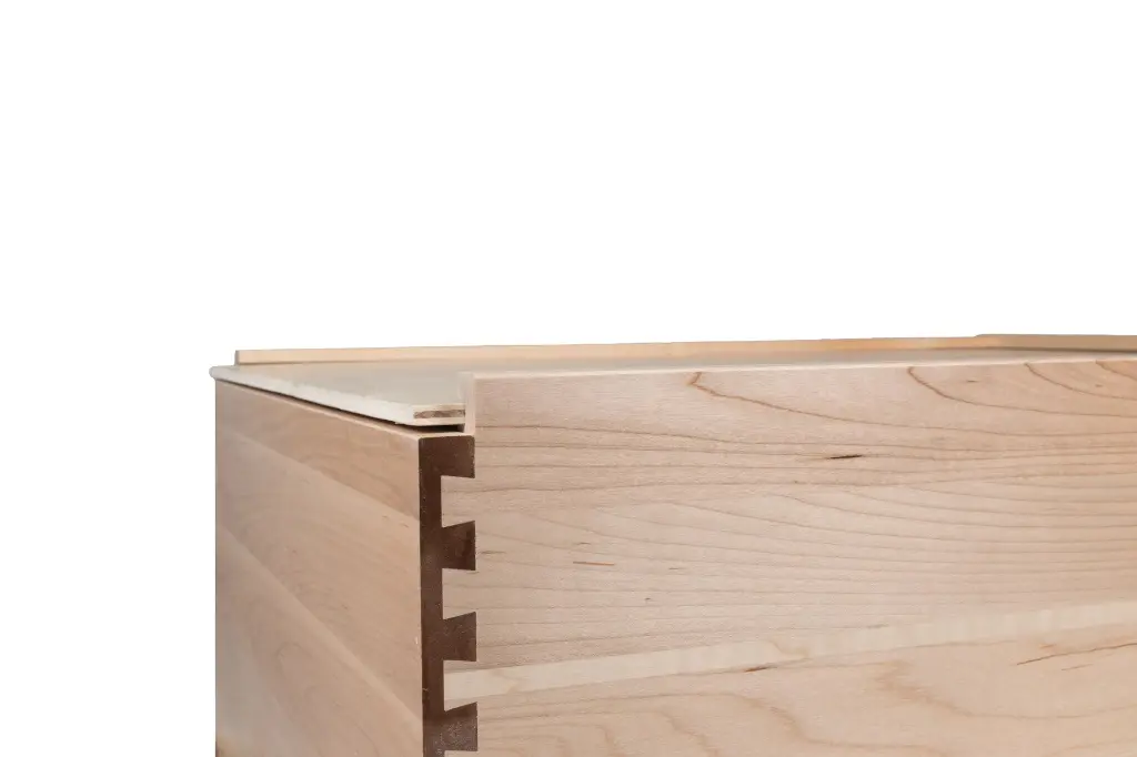 Maple Dovetail Drawer Bread Box PAI Detail.webp